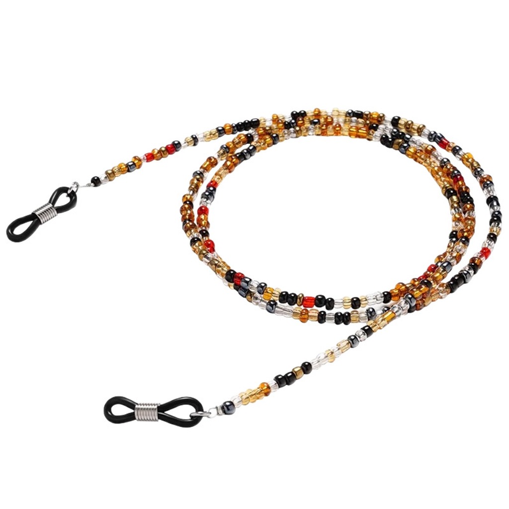 Mask Chain Holder - 2'si 1 arada kaymaz boncuklu akrilik
