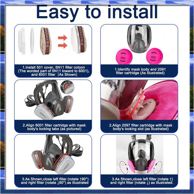 LJL Yeniden Kullanılabilir Tam - Dust Mask Construction incelemesi ve fiyatı